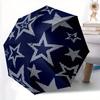 1 шт. Автоматический зонт «Звездная ночь»   Автоматически открывающийся/закрывающийся складной зонт с 8 ребрами, компактный 3-складной зонт для мужчин и женщин, 106