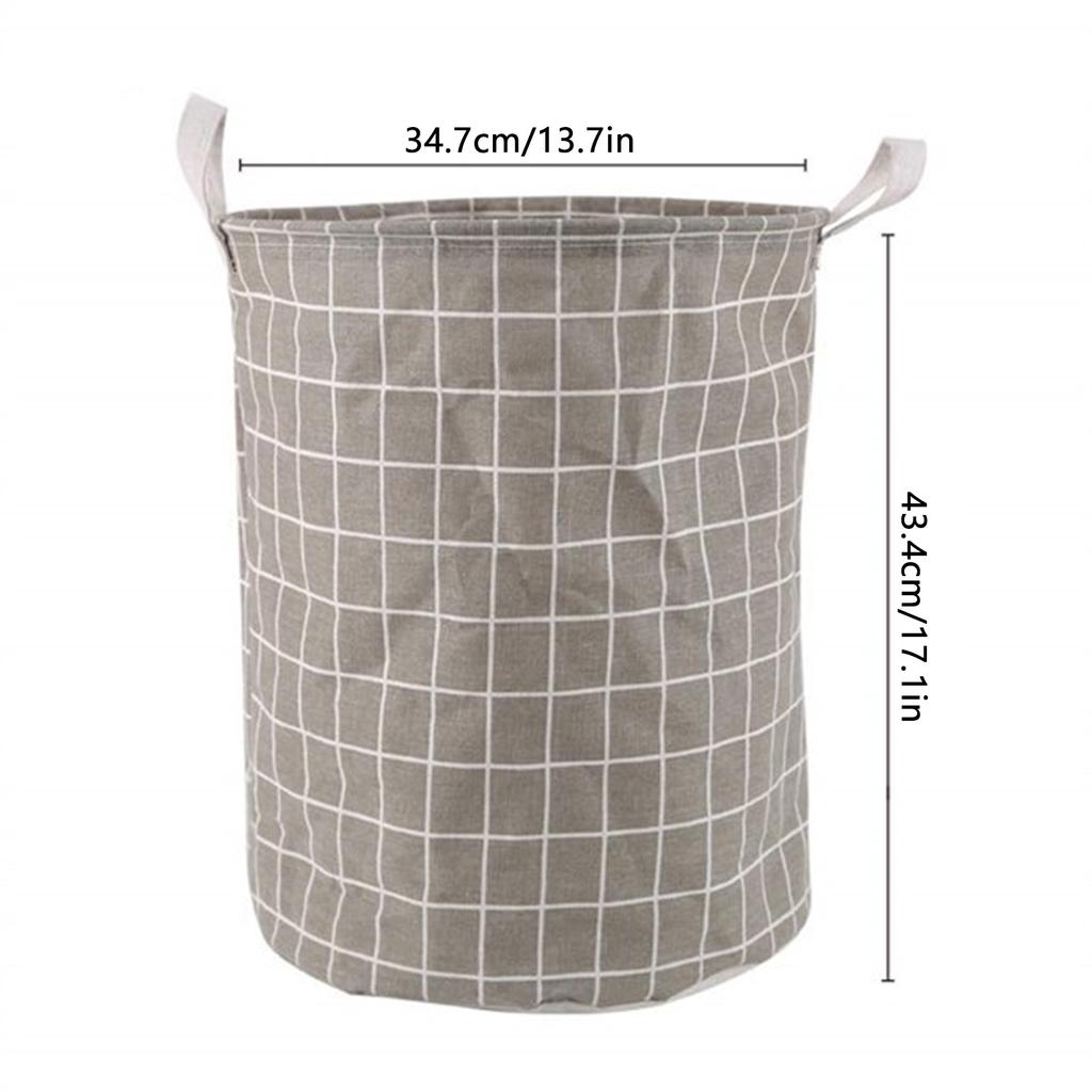 Wiwilys Cartoon Foldable Dirty Clothes Cloth Cotton Linen Storage Bucket Animal Toys Waterproof Household Basket Clothes Dirty Clothes Basket