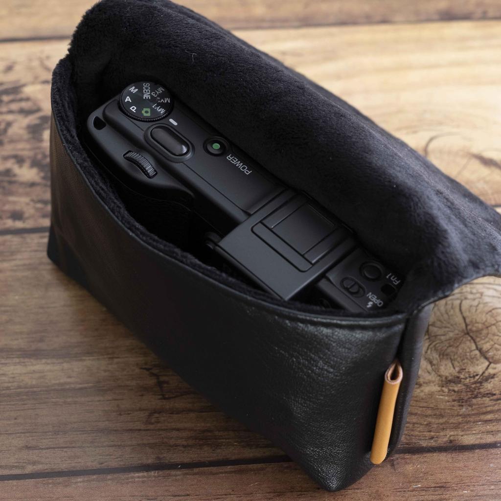 Компактная цифровая камера из искусственной ПУ кожи, Мягкая цифровая камера, Магнитная застежка, Чехол C-RAYS, Чехол, Чехол, (черный)