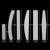 5PCS Manicure Tools Purple Core Gray Sanding File Half Moon Prong Straight Wide Nail Files