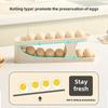 Kitchen Egg Storage Organization Tray Rolling Egg Dispenser Dual Layer Food Grade Plastic Egg Holder for Refrigerator Storage