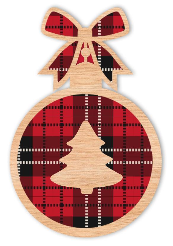 Wooden Christmas tree decorations D32