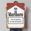 Ретро Постер Marlboro Садовые Украшения для Садов Металлические Жестяные Таблички на Заказ для Украшения Стен Декорация Гостиной