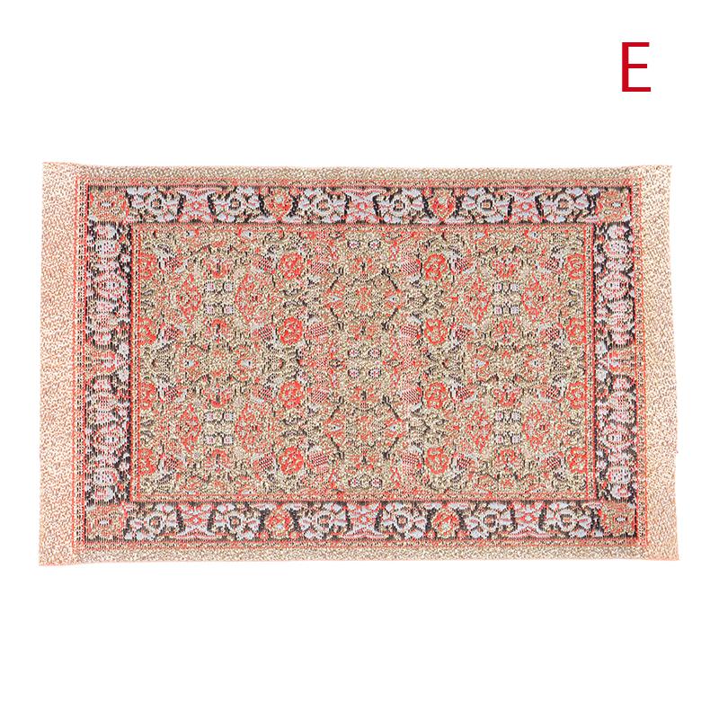 1:12 миниатюрный напольный коврик для кукольного домика, тканый чехол, модель ковра, домашний декор, игрушка