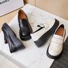Foam Sole Leather Loafers Women's 2025 Spring New Small Leather Shoes British Style Single Shoes Women's Platform Commuter Women's Shoes