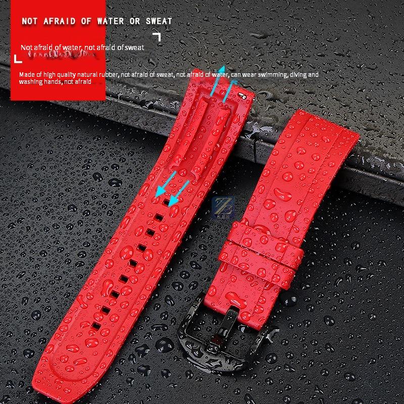 Классический резиновый ремешок для часов Seiko Citizen Omega Quick Release 20 мм 22 мм 24 мм, силиконовый ремешок Tropic, ремешок для смарт-часов