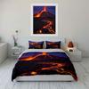 Erupting volcano and lava. Bedding sets Duvet cover sets Duvet covers Pillowcases(1*Duvet Cover 2*Pillowcases without duvet insert)