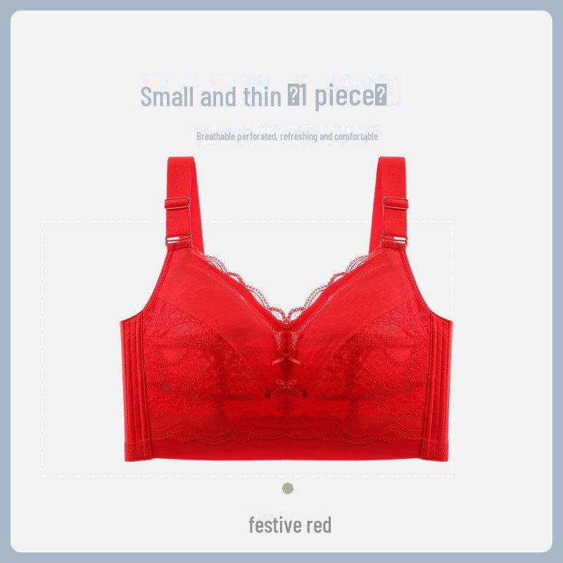 Большой красный регулируемый бюстгальтер с полной чашкой для женщин больших размеров с дизайном на нескольких пуговицах