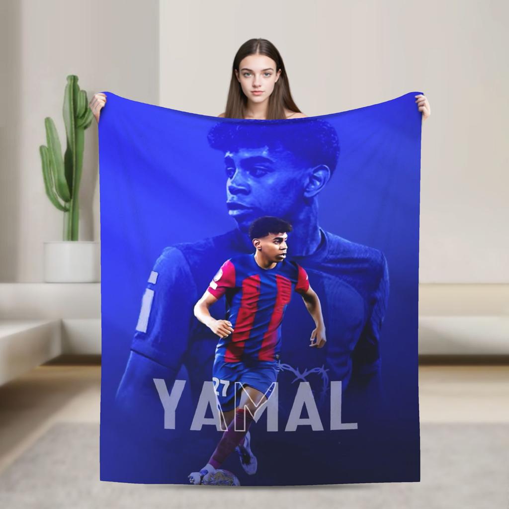 Lamine YYamal Flannel Blanket Number Football Creative Throw Blankets for Home cm Quilt