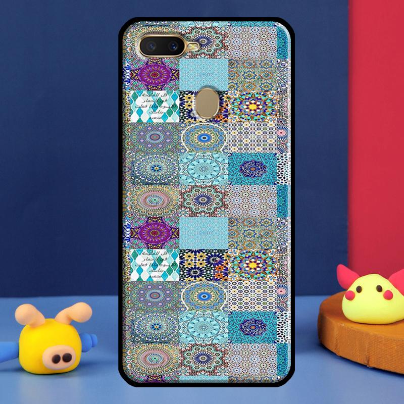 Марокканский чехол-плитка для Oppo A96 A76 A16 A74 A94 A54 S A57 A77 A58 A78 A98 A5 A9 A91 A15 A17 A52 A72