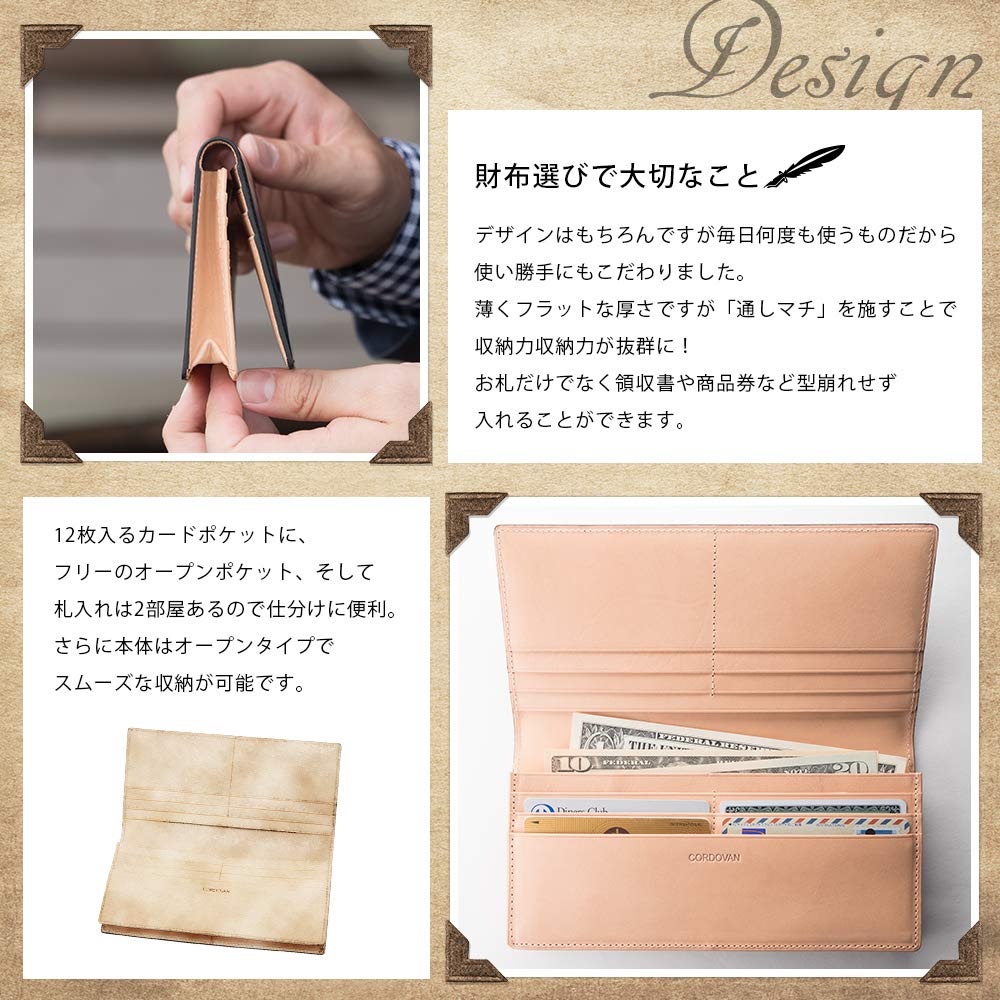 Кошелек из кожи кордован «Счастливчик» с ластовицей, Длинный кошелек, Отделение для купюр, Без монетницы, Бесплатная персонализация, Идеальный подарок на день рождения для