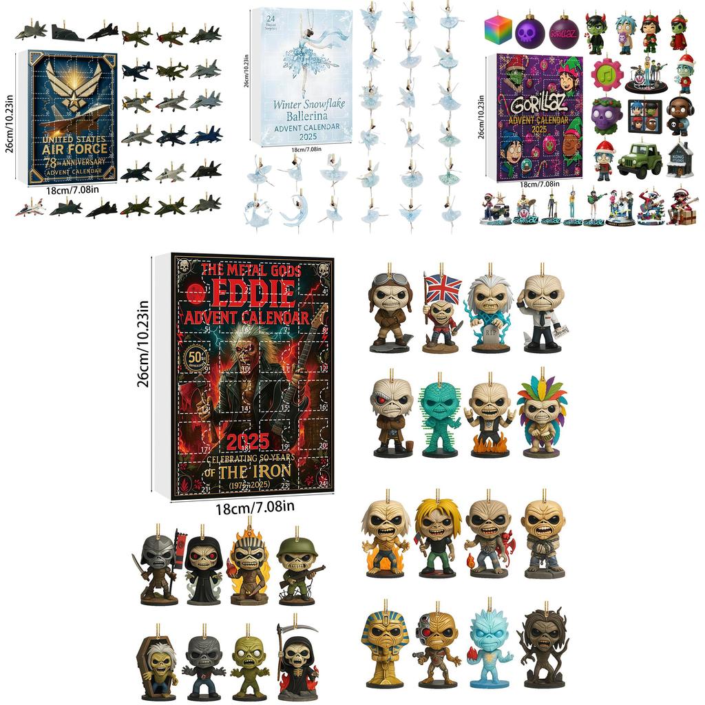 Горилла ВВС Балет Акриловое Дерево Украшение Адвент-календарь Слепая Коробка Подарок Для Праздничного Декора