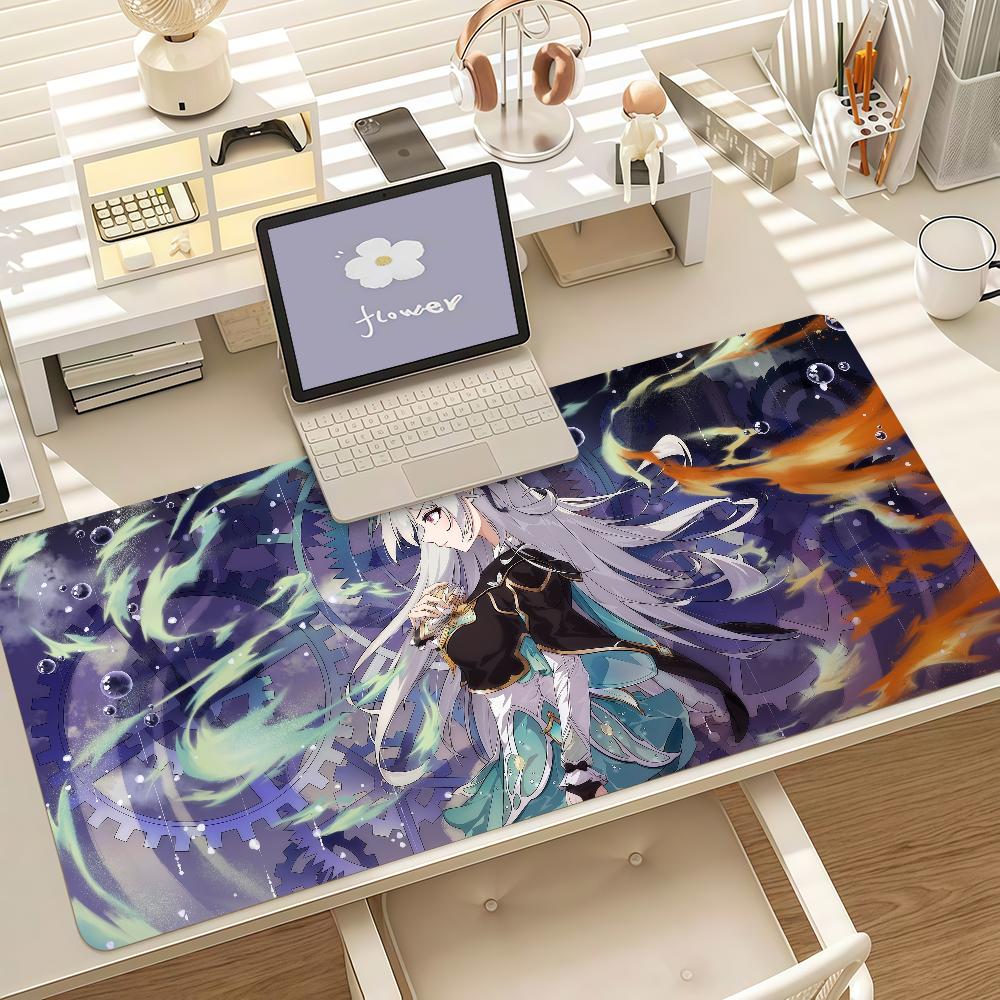 Video Game Honkai Star Firefly Mouse Pad Anti Slip Rubber Edge Locked Thickened Laptop Gaming Desk Mat