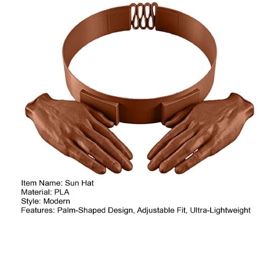 Sun Hat Ultra-Lightweight Adjustable Fit Palm Shaped Summer Hat Hands-Free Sun Visor Headband Outdoor Sun Protection