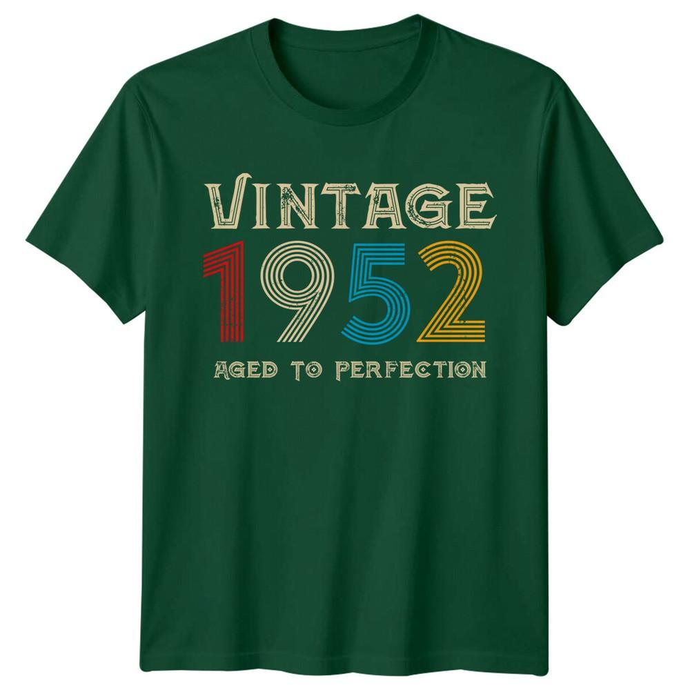 Vintage 1952 Aged To Perfection Unisexs T Shirt 74th Birthday Gift