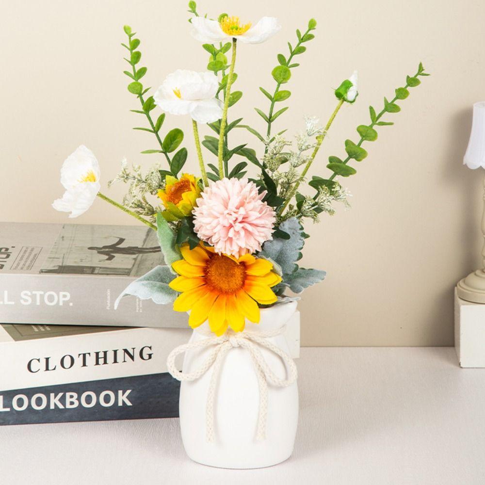 Белая ваза для цветов с дизайном банта, настольный декор, украшение, современное искусство, скандинавская декоративная ваза, сад