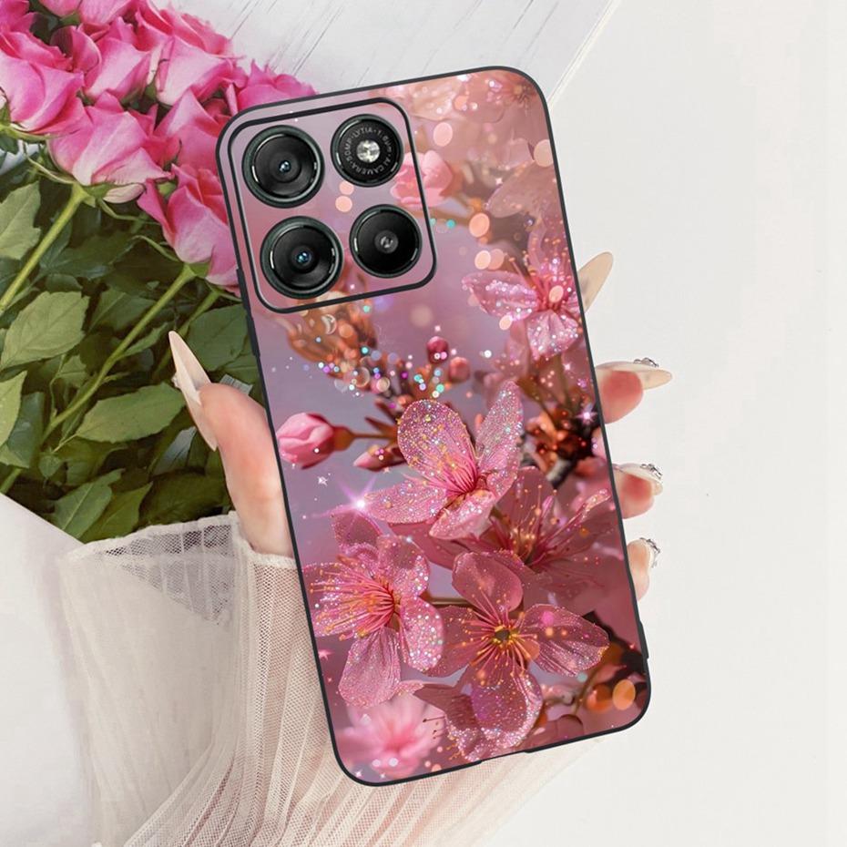 Модный Чехол с Буквой для Телефона Motorola Moto G77 G67 Задняя Крышка Для MOTO G67 G77 5G Мягкие Черные Силиконовые Чехлы