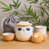 Teapot Set With 3 Cups Orange Panda