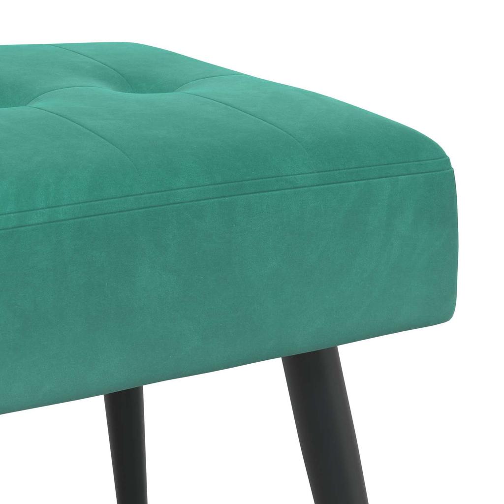 Button Tufted Bench Turquoise 110 x 40 x 46 cm Velvet
