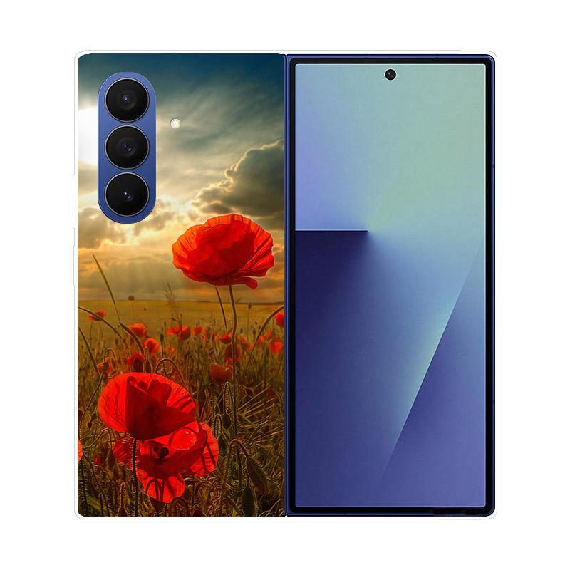 Прозрачный складной чехол для телефона Samsung Galaxy Z Fold 6 7 Прозрачная ударопрочная жесткая крышка из ПК для Samsung Z Fold7 Fold6 Чехол Capa