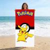 1 шт. Пляжное полотенце с принтом Pokemon, Супервпитывающее и быстросохнущее, Универсальное для бассейна, йоги, спортзала, путешествий, дома, Отличное летнее