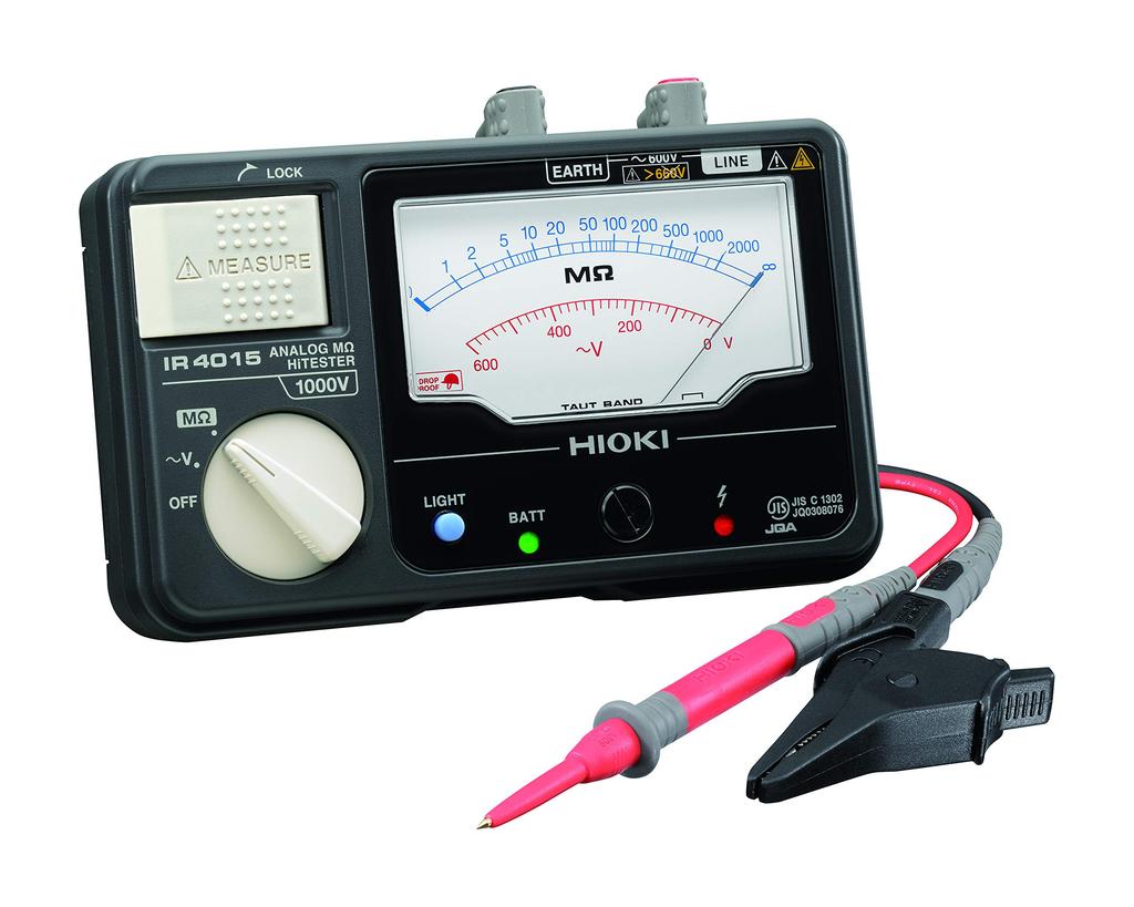 Hioki Insulation Resistance Meter Analog Megohm High Tester Test Lead L9787 Accessories JIS Certified Made In Japan Rating Single Range DC 1000V