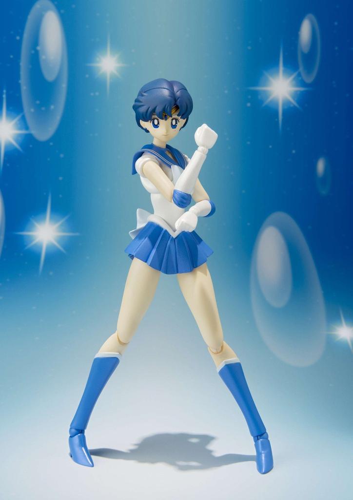 TAMASHII NATIONS Sailor Moon Sailor Mercury 140 мм окрашенная подвижная фигурка SHFiguarts приблизительно. ПВХ и АБС