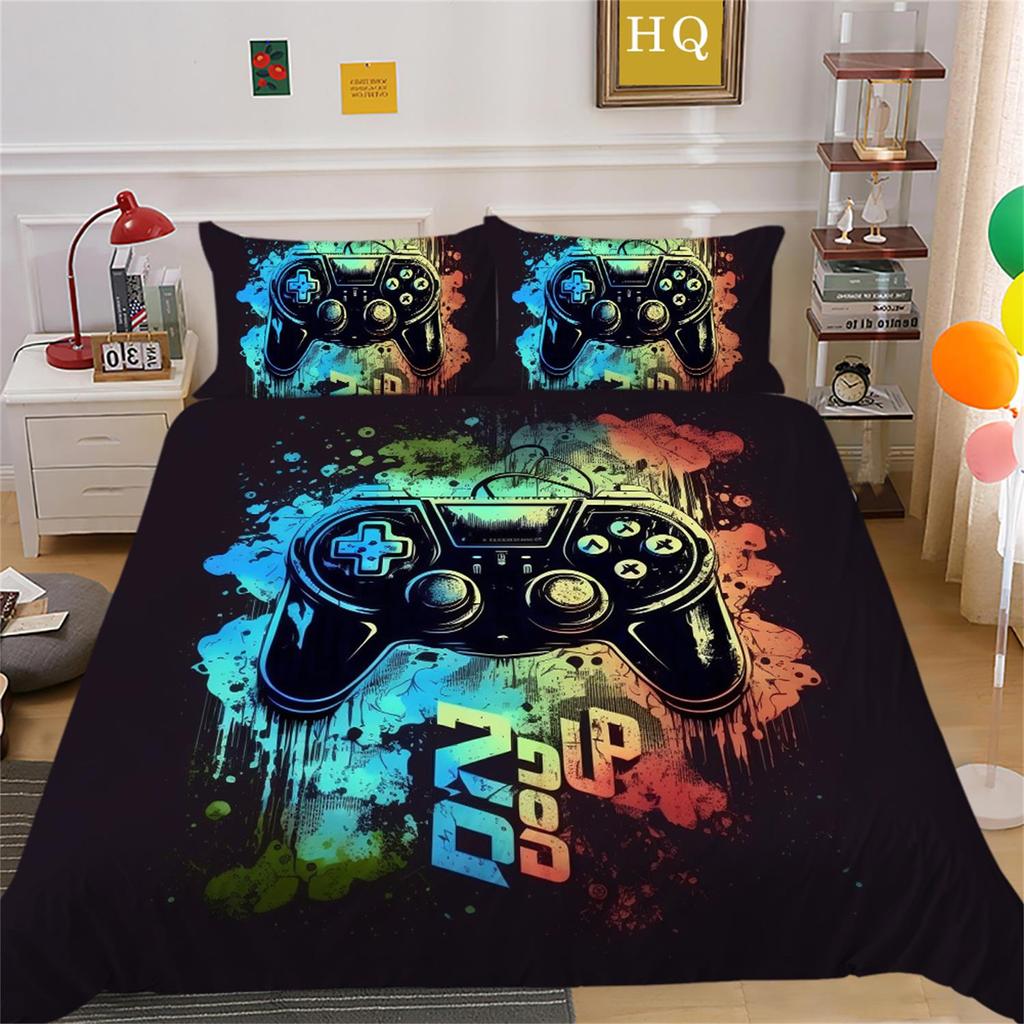 Домашний комплект постельного белья, одеяло и наволочка для игрового плеера, двуспальная кровать/двуспальная кровать в полный размер, Австралия/ЕС/США