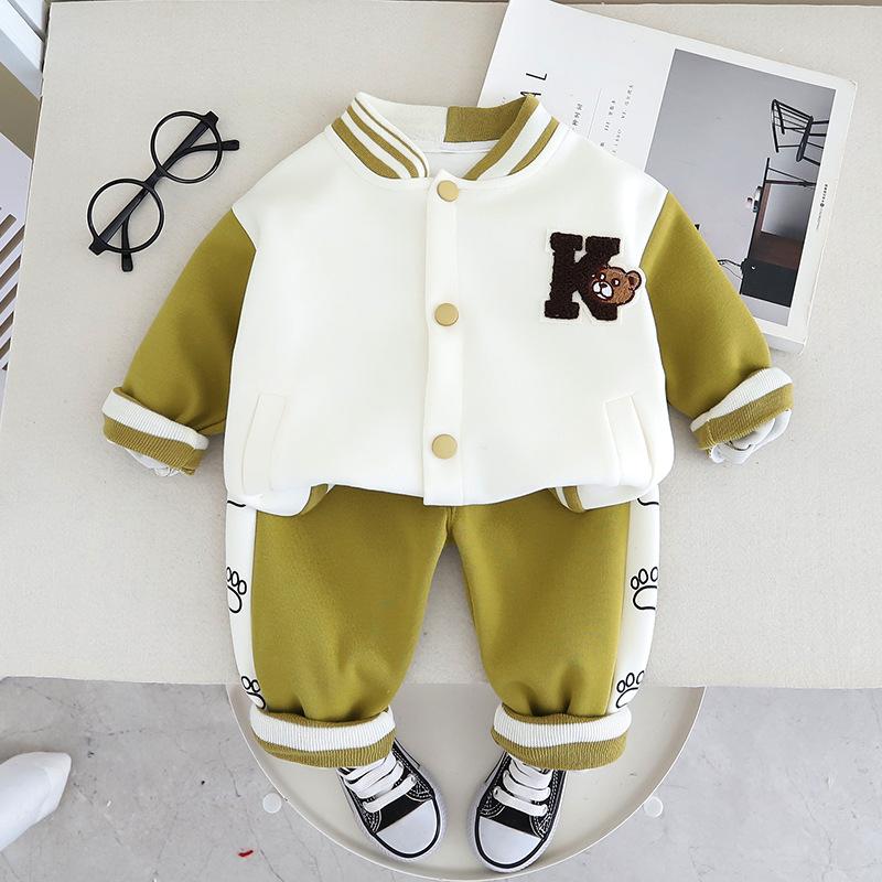 Children's Baseball Suit Set for Boys and Girls Spring and Autumn Clothing Sports and Leisure Two-piece Set