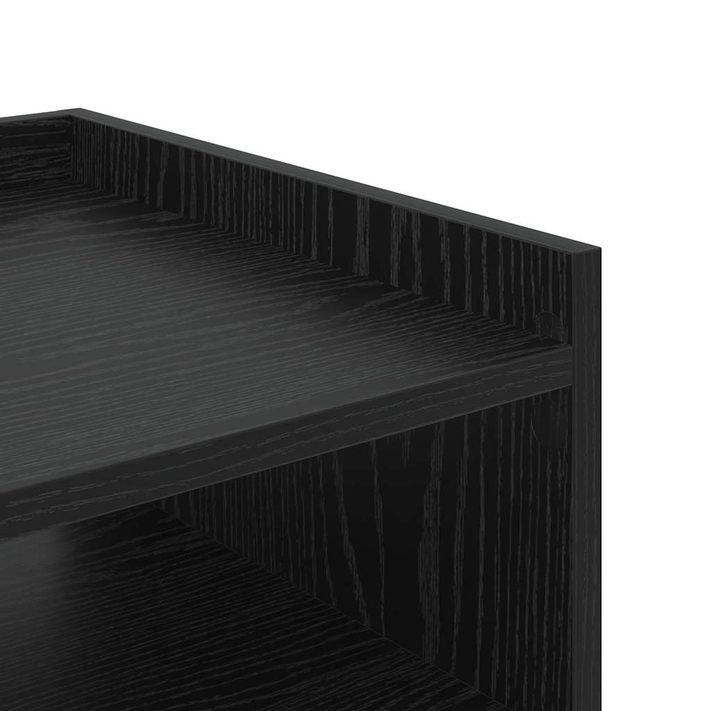 Nightstand Black Oak Effect 40 x 40 x 61 cm Engineered Wood