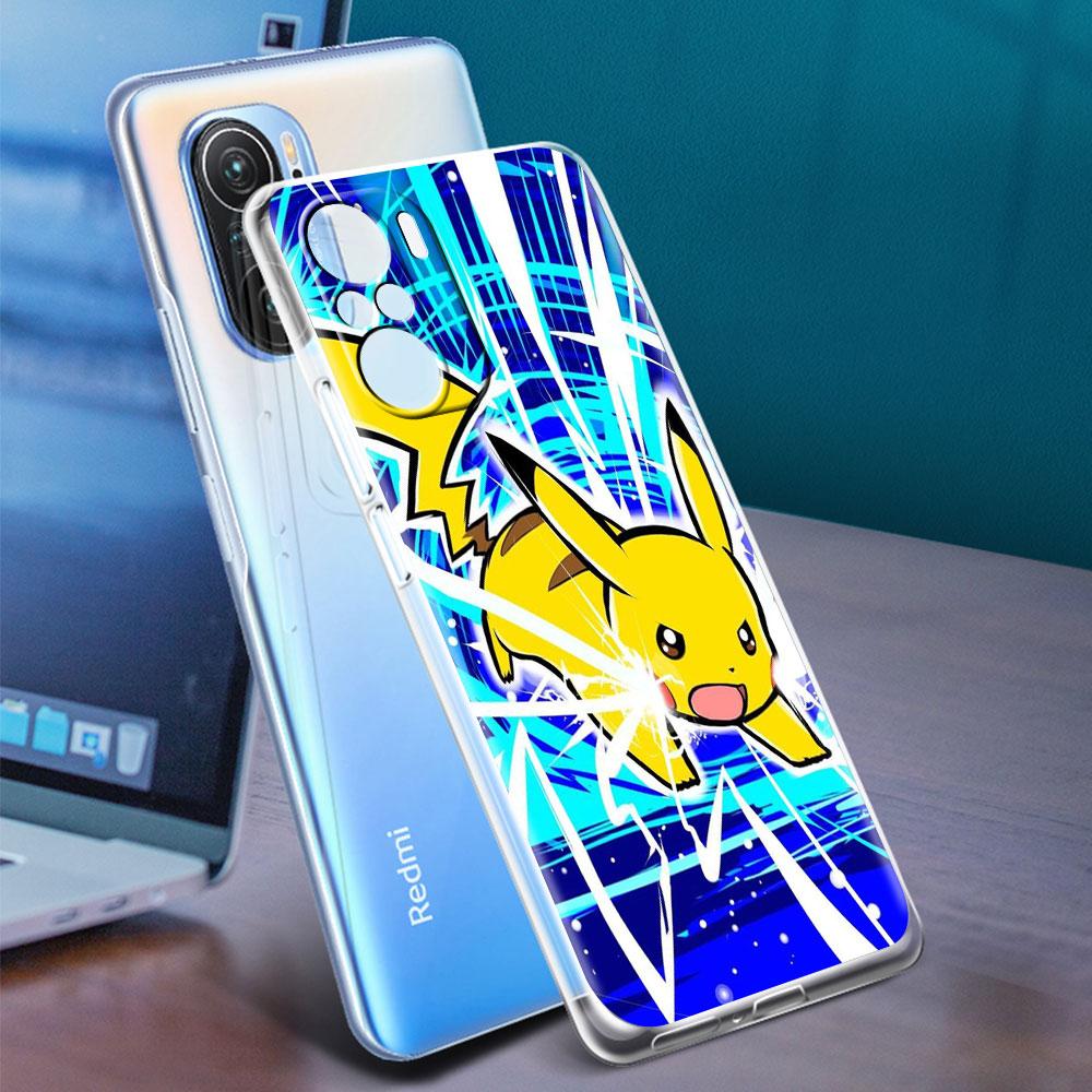 Прозрачный чехол с изображением аниме «Покемон» для Xiaomi Redmi Note 10 9 8 Pro 10S 9S 11 9A 9C 9T K40 10C 7 8T, мягкий силиконовый чехол для телефона Fundas