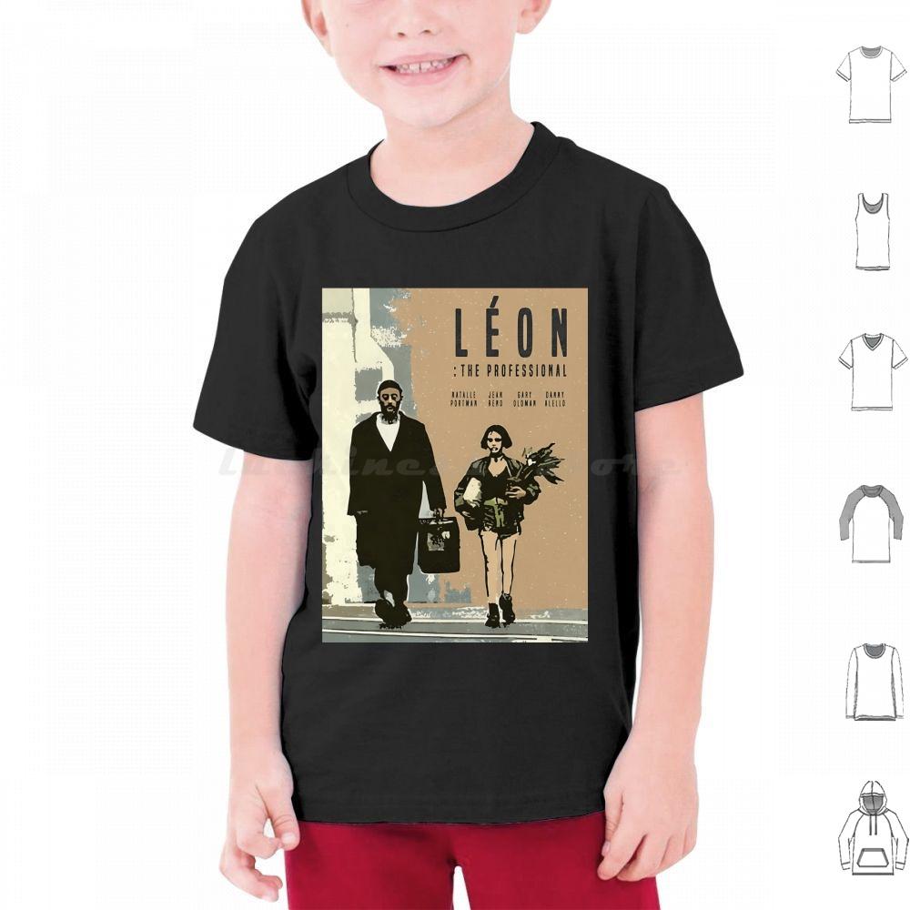 Футболка Leon Retro Movie Хлопок Мужская Женская Печать DIY Leon Leon Профессионал Фильм Профессионал Леон Монтана Матильда