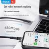 ROCK Z21 PD33W Transparent USB-C to Lightning Fast Charging Cable