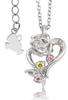 Disney Limited 400 Pieces Special Specifications Beauty and the Beast Bell Necklace Heart Rose Diamond Gift For Adults [Disney] Women's