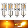 Catland S25 LED Turn 1156 BA15S Pin Orange DC Turn Signal High Pack of 4 Signals, Amber, Single, Anti-Hyperflash, P21W, 180-Degree Angle, Bulbs, 12V,