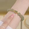 Square Sugar Lotus Hotan Bracelet Apricot Beaded Bracelet Hetan Jasper Bracelet  Anniversary