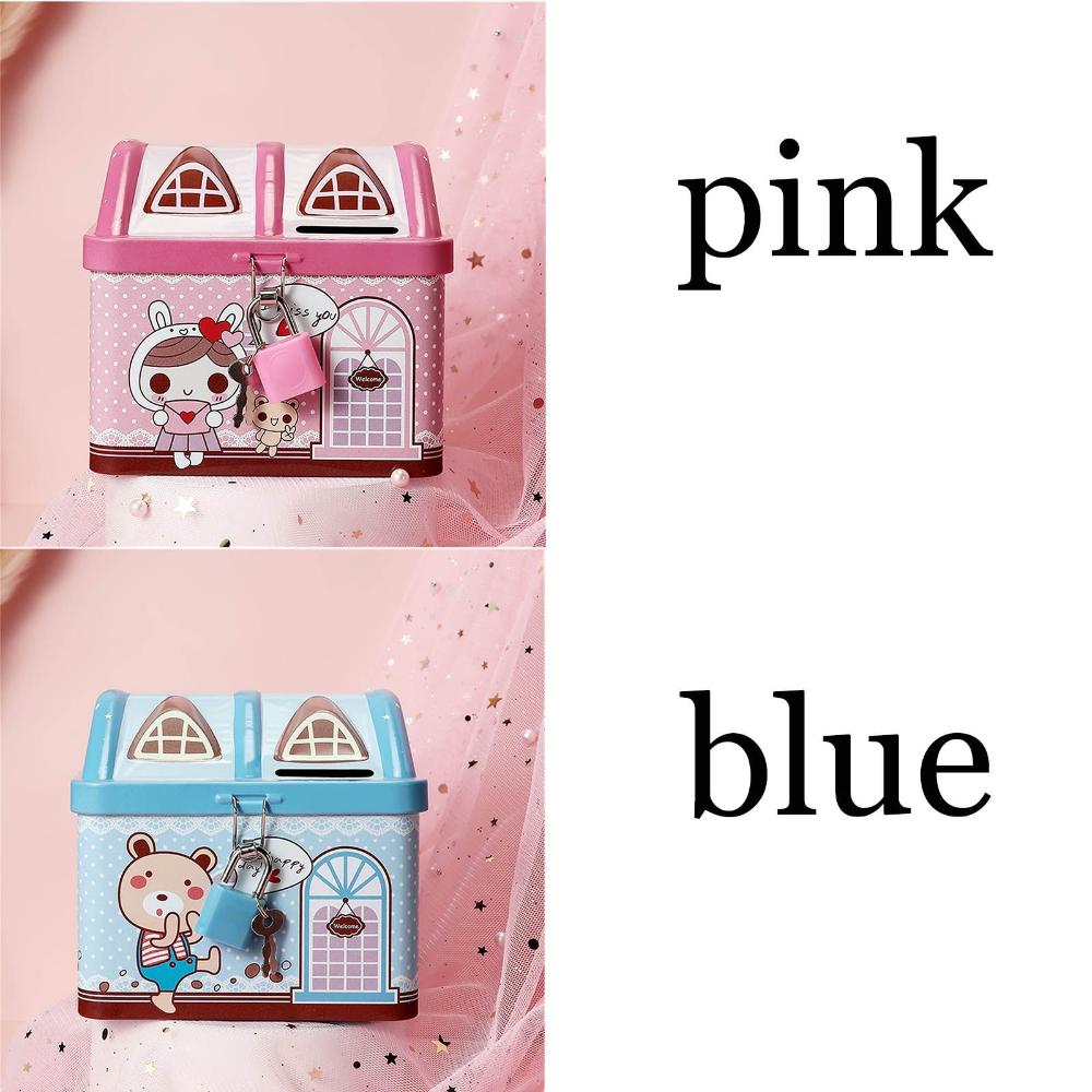 Детский замок для ключей, монетница, подарочный сейф, ящик для хранения, копилка, жесть