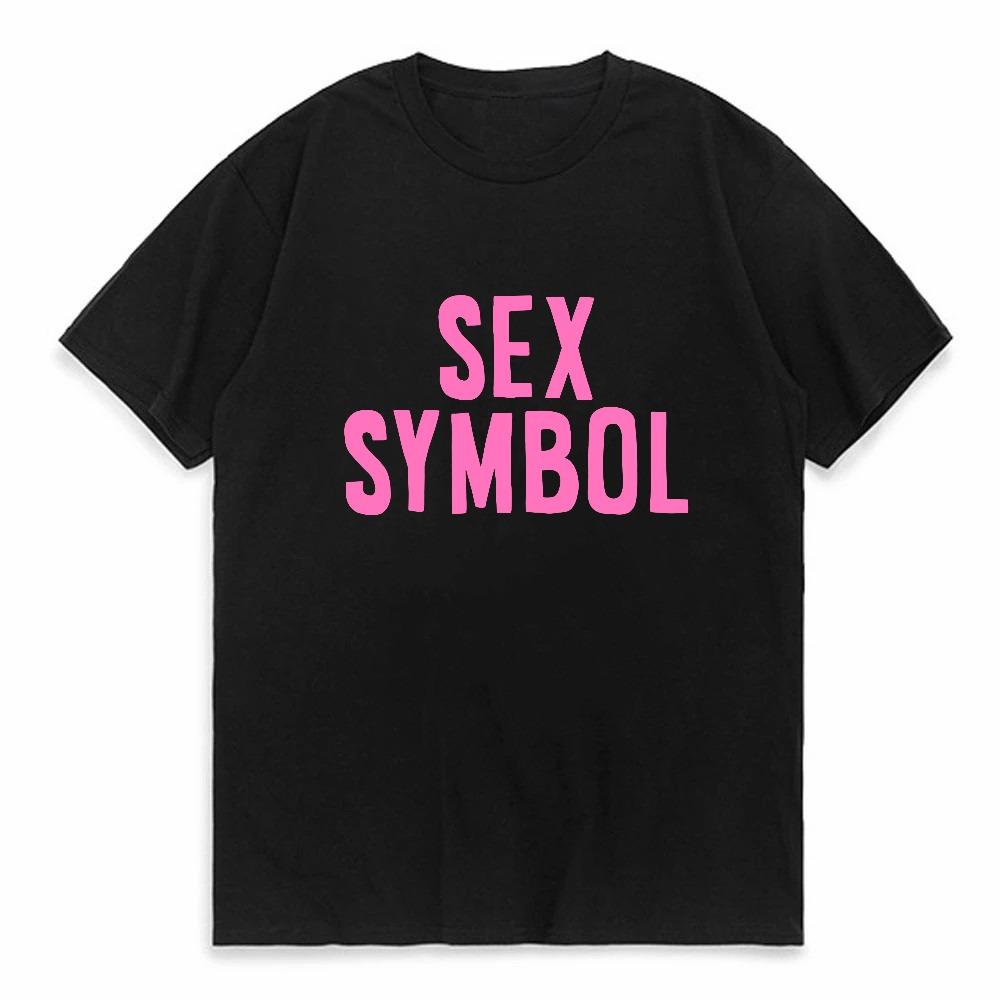 Sexy Symbol Letter Gothic Tshirt Fashion Streets Sexy Tees Summer Harajuku Crewneck Short Sleeve Breathable Tops Tshirt