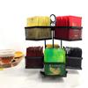 1pc Tea Bag Organiser , Coffee Container , Rotating Basket , Adjustable Tea Caddy