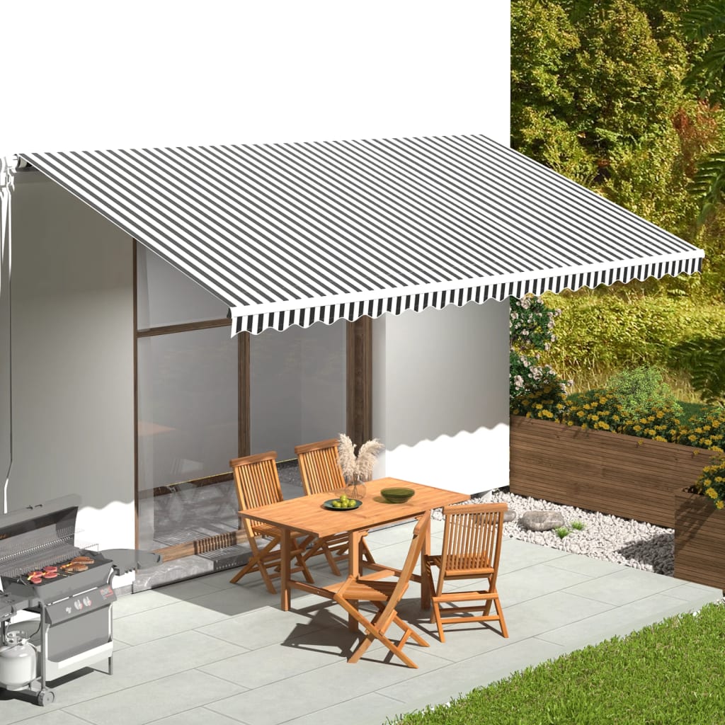 Awning Cover Anthracite and White 6x3 m