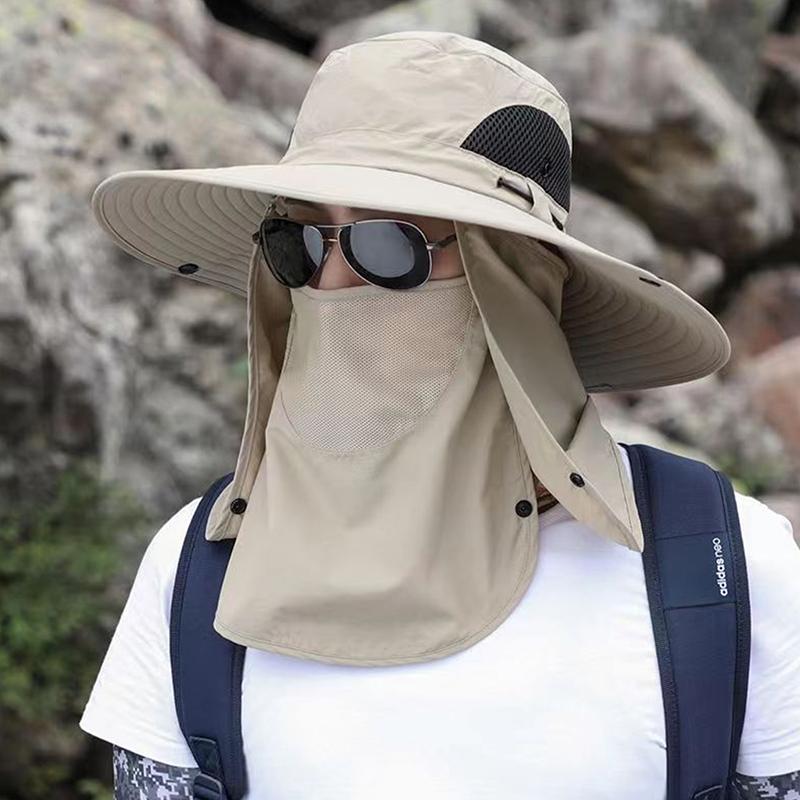 Рыболовная шляпа Солнцезащитная Большие Карнизы Маска для альпинизма и рыбалки Дышащая