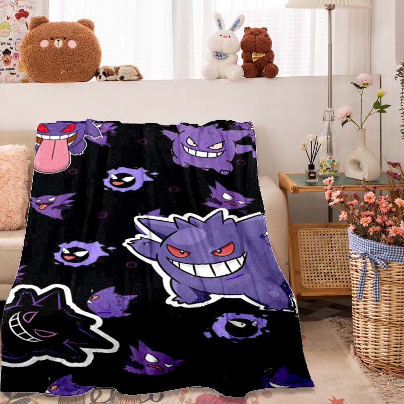 17 Styles G-Gengar Printed Throw Blanket Christmas Birthday Gift for Women Men Teen Boys Girls, Special Gifts for Adult and Kids