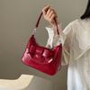 Red Bow Single Shoulder Small Square Handbags Women Fashion Underarm Bag Autumn Simple Versatille Crossbody Bags Trend