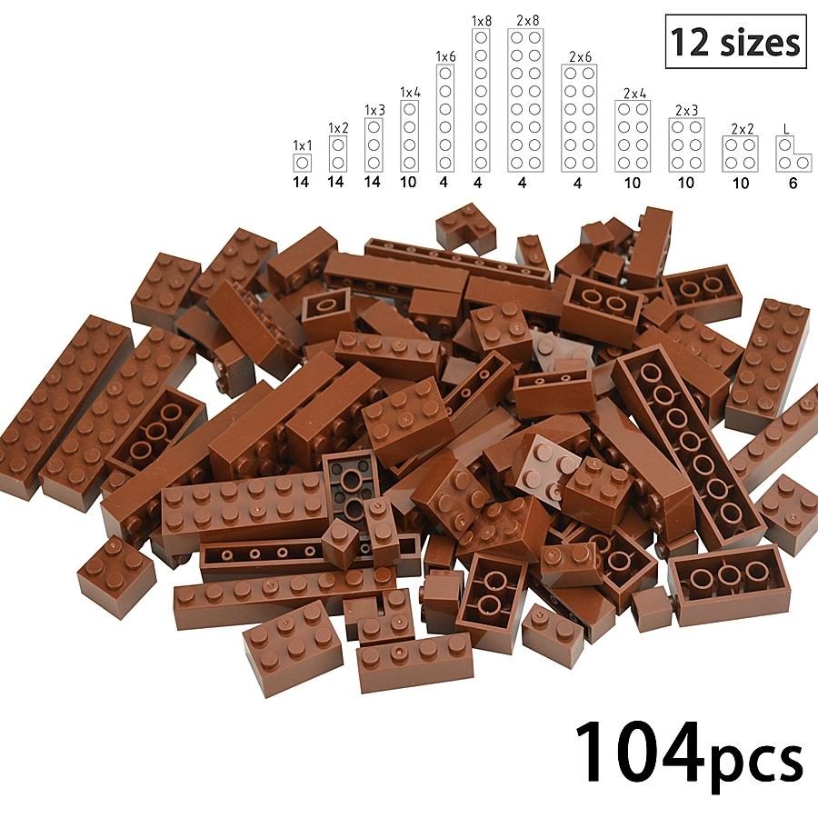 DIY Building Blocks Wall Figures Bricks 1x2 1x3 1x4 L Dots Educational Creative Construction Brick Size Compatible Small Bricks