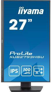 Ecran PC - IIYAMA - 27" - Full HD - 100Hz - Dalle IPS - 1ms - Pied réglable + Pivot - Prolite XUB2793HSU-B7