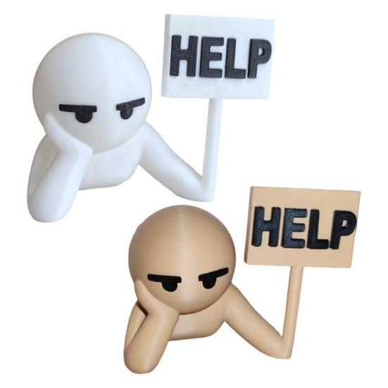 Злодей Стопор для двери Клин Защита стены Противоскользящий Ветрозащитный Без сверления Противоударный Ковер Плитка Бетон Деревянный пол Просит помощи Парень Стопор для двери