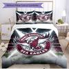 3pcs Duvet Cover Set (1*Duvet Cover + 2*Pillowcase, Without Core), Manly Warringah Sea Eagles Print Soft All‑Season Bedding Set, Home Bedroom Decor Gi