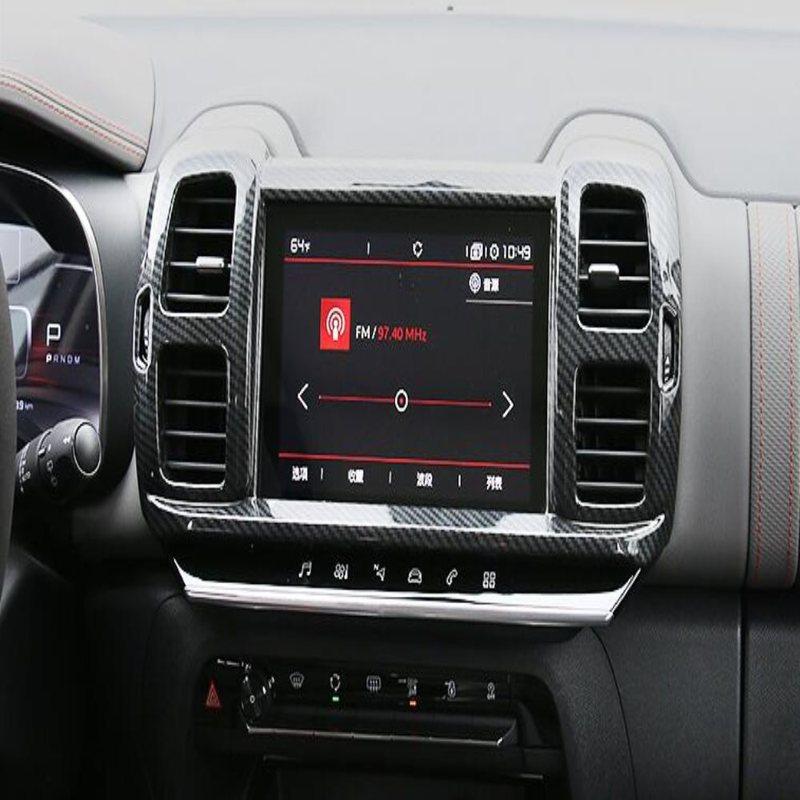 For Citroen C5 Aircross 2017 2018 ABS Chrome Car Console Navigation Frame Cover Trims Inner Auto Styling Accessories