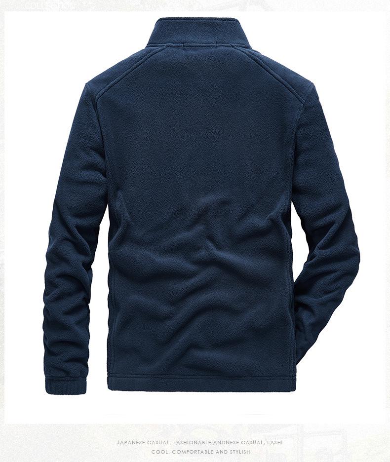 Мужская двухсторонняя флисовая куртка: Теплый кардиган для студентов, для занятий спортом на открытом воздухе и для повседневной носки