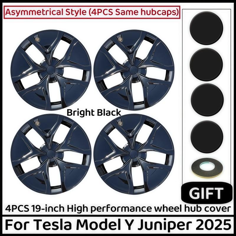 For Tesla Model Y Juniper 4PCS Hub Cap Car Replacement Wheel Cap 19 Inch Performance Automobile Hubcap Cover Accessories 2025